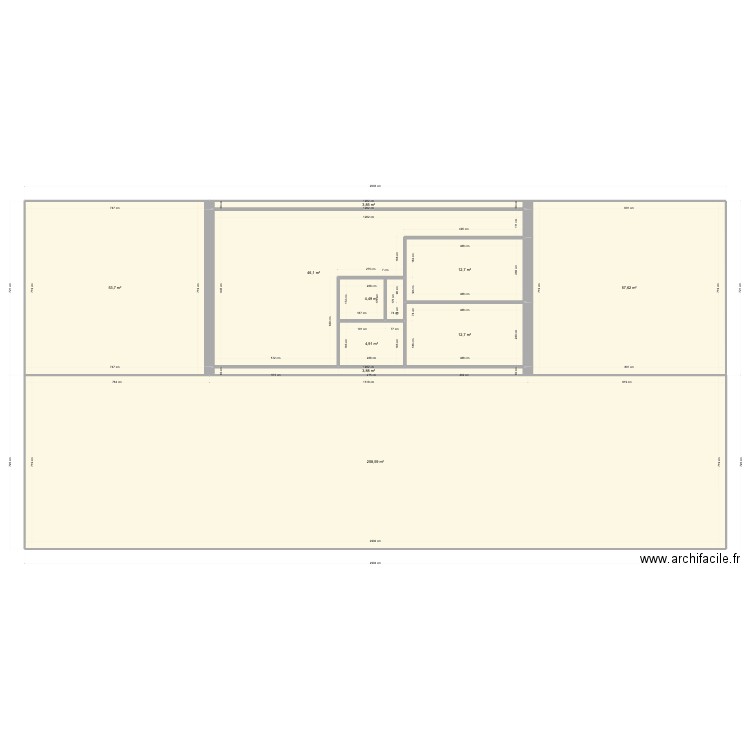 Galinou v1. Plan de 10 pièces et 409 m2