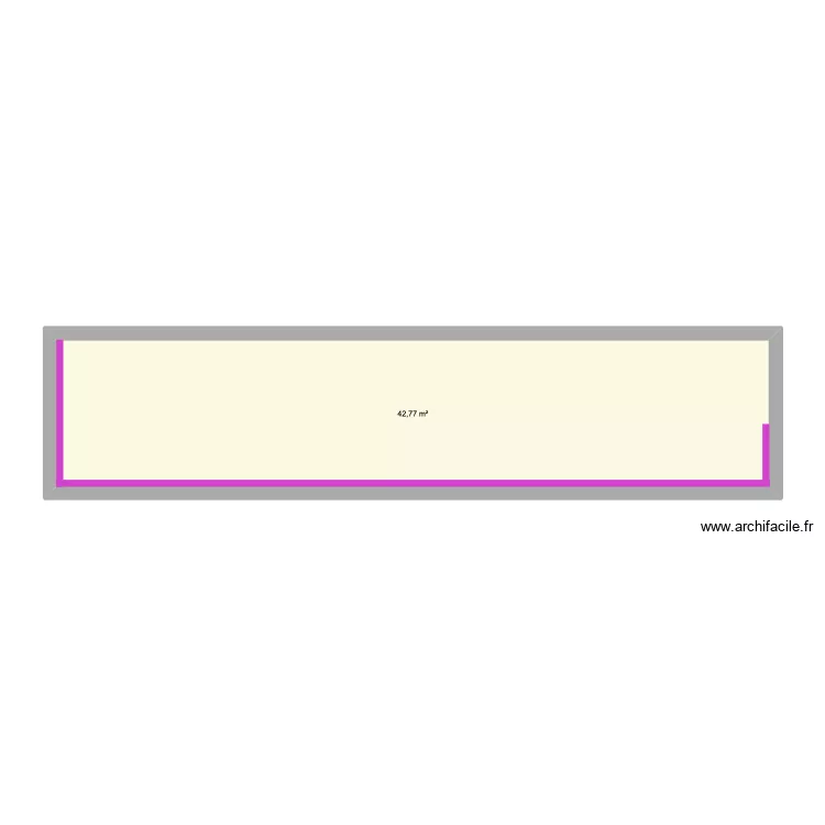 NOUCHY - CUVELAGE. Plan de 1  et 43 m²