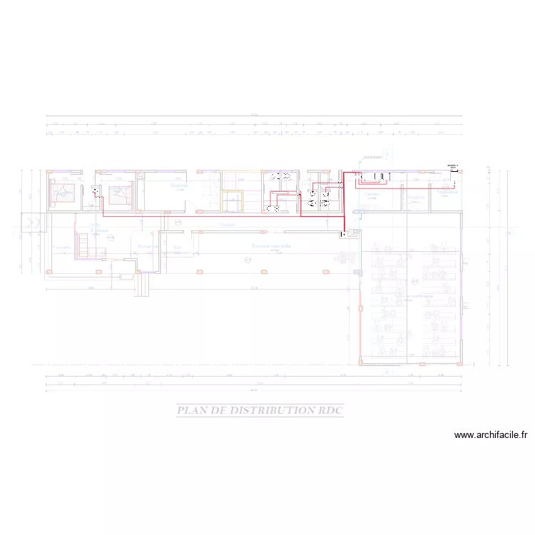 Eau chaude RDC HOTEL KRIBI. Plan de 0 pièce et 0 m2