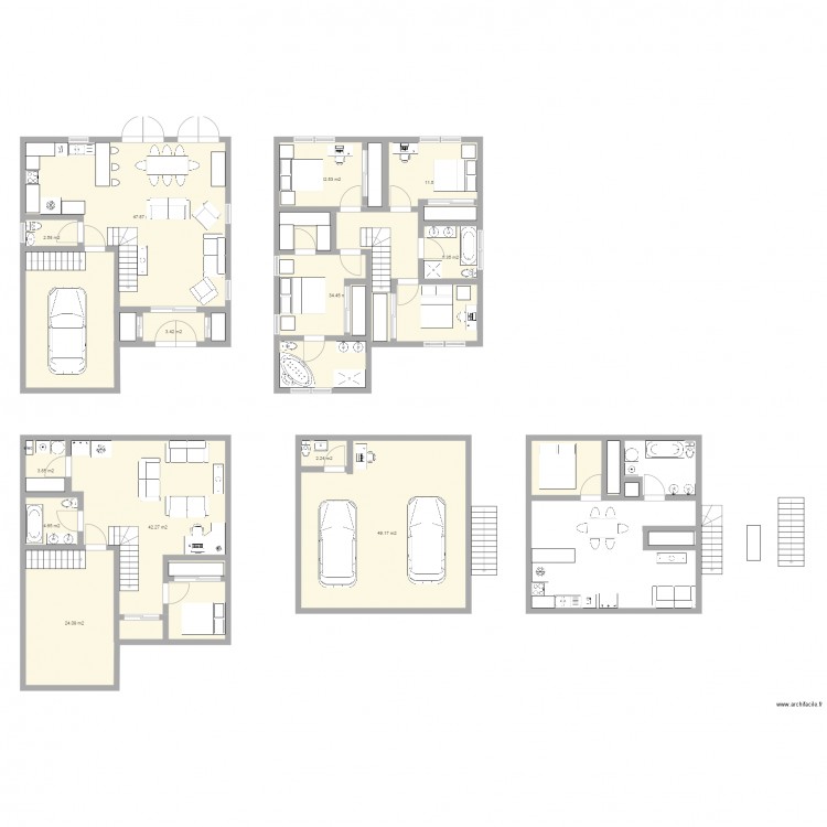 plan de maison 9x9