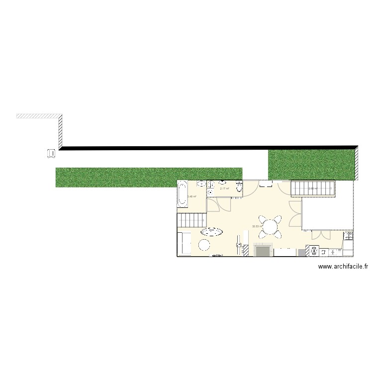 RDC maison. Plan de 0 pièce et 0 m2