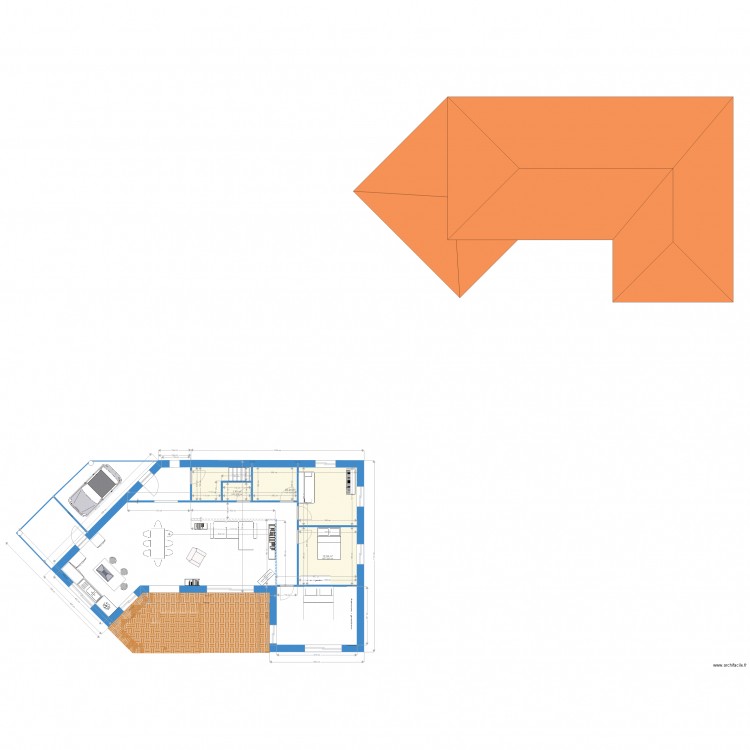 villa plein pied 17juin 2018  plan2. Plan de 0 pièce et 0 m2