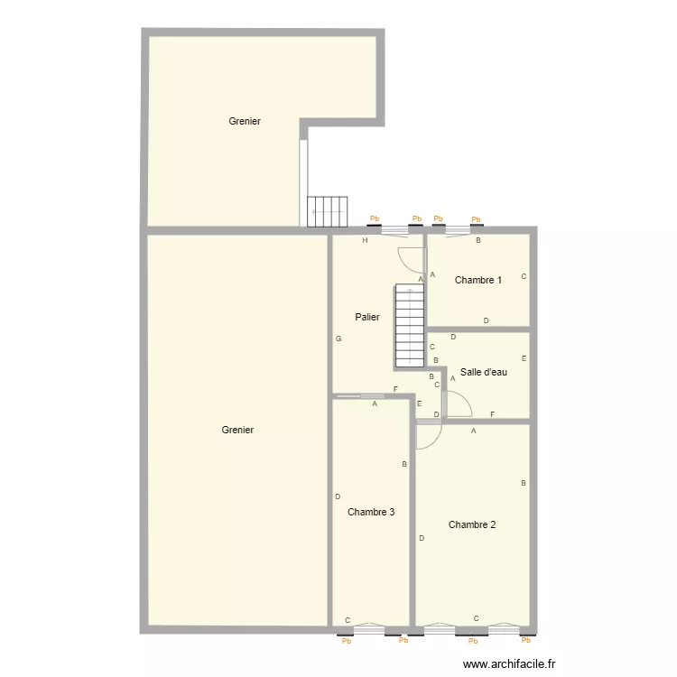 Croquis Matthaus Etage. Plan de 