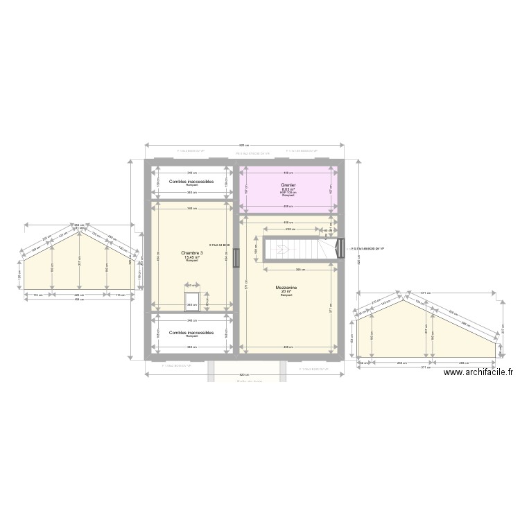 ML23020053. Plan de 13 pièces et 119 m2