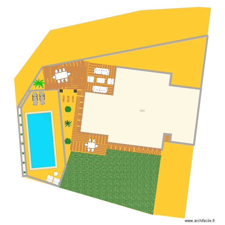 exterieur raffin. Plan de 0 pièce et 0 m2