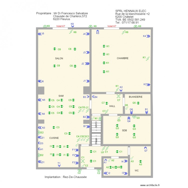 charleroietage. Plan de 0 pièce et 0 m2