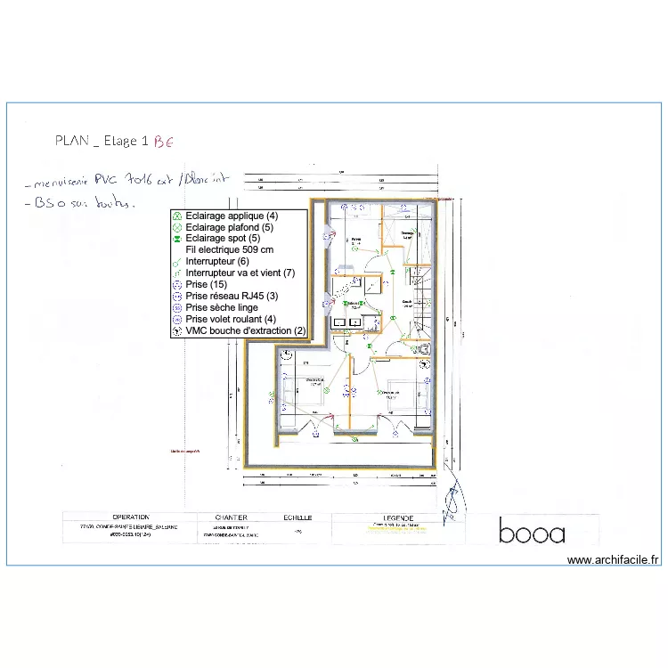 PLAN ELEC SALERNO ETAGE . Plan de PLAN ELEC SALERNO ETAGE . Plan de