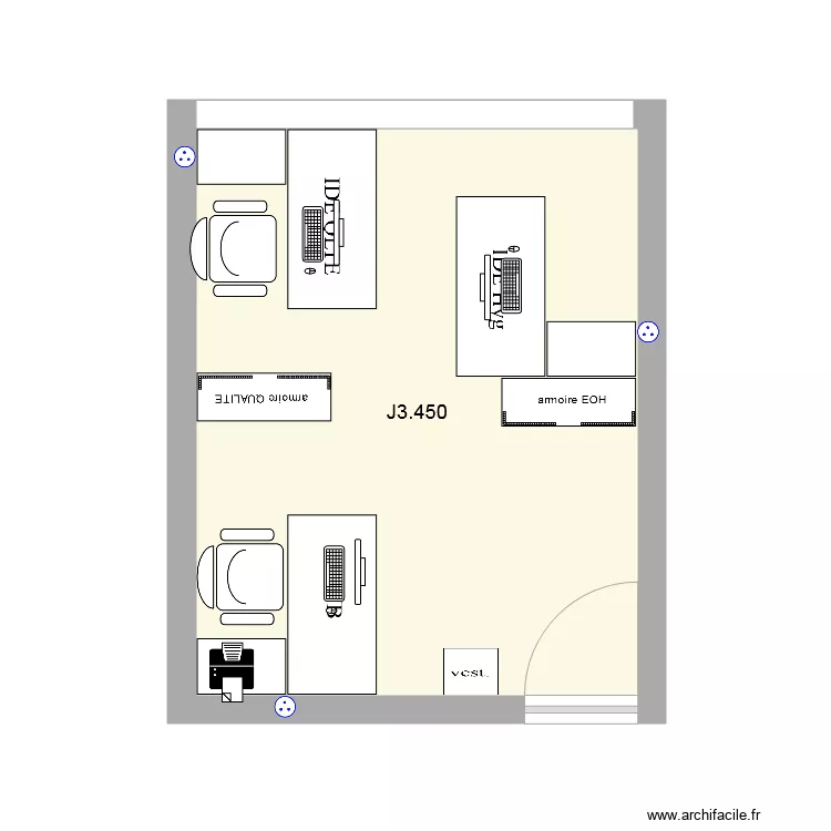 Bureau J3 450. Plan de Bureau J3 450. Plan de
