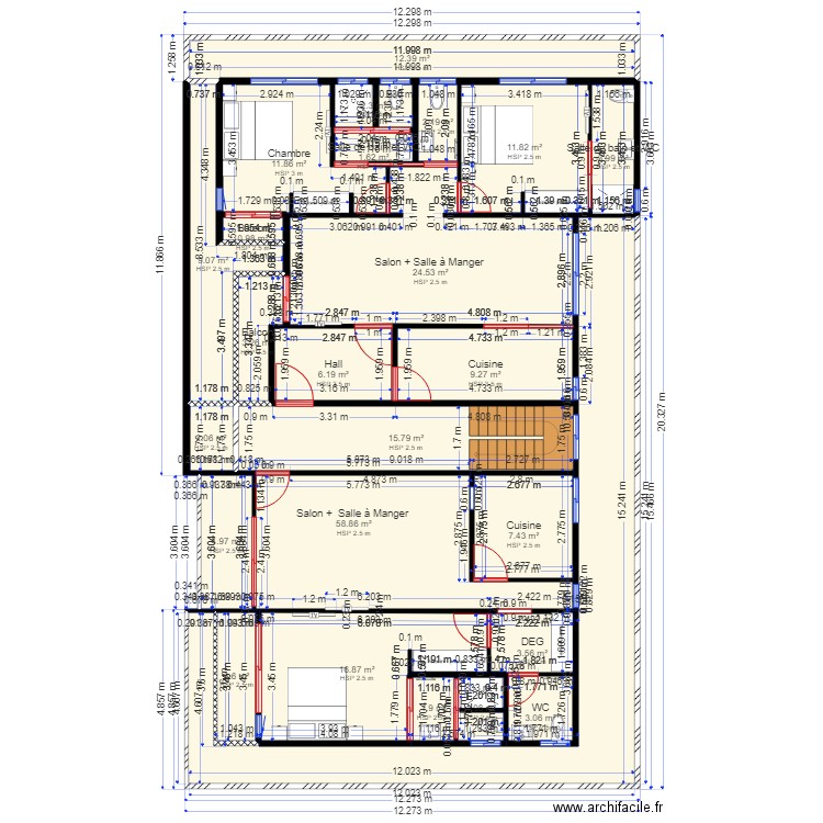 PLAN R3 NIV1. Plan de 0 pièce et 0 m2