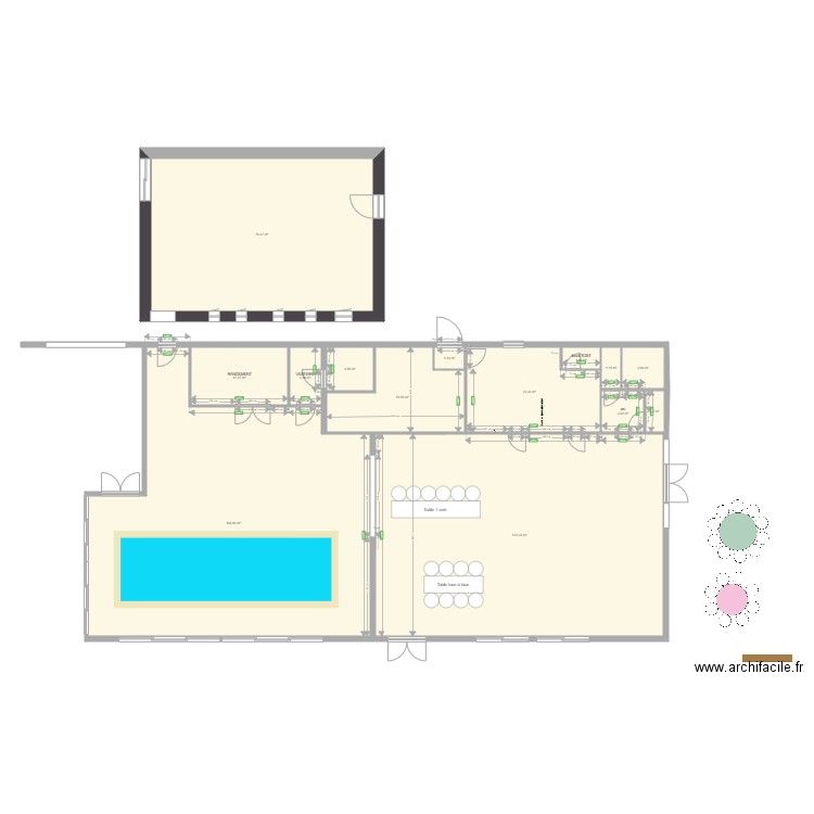 SALLE DOMAINE QUATRE PLUMES. Plan de 0 pièce et 0 m2