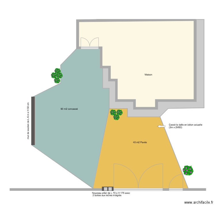 Front of house. Plan de 4 pièces et 224 m2