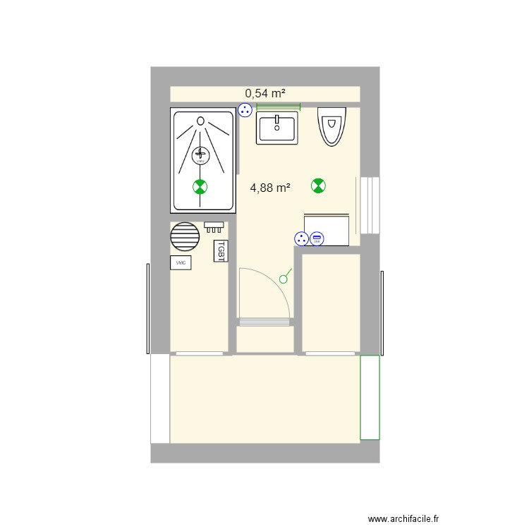 jc sdb piscine. Plan de 0 pièce et 0 m2