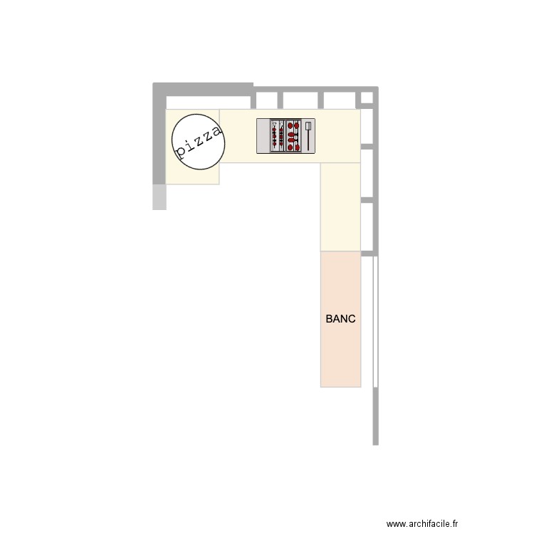 boutique Lorient. Plan de 1 pièce et 0 m2