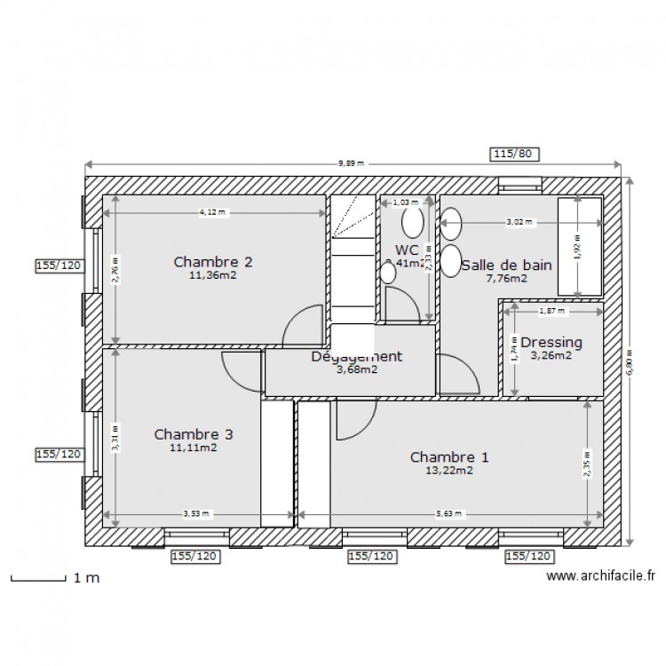 Projet DAVIS N1 V5. Plan de 0 pièce et 0 m2