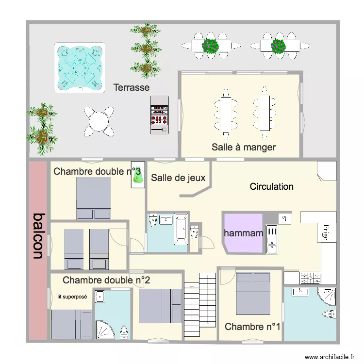 PLAN DU 1 ER ETAGES . Plan de 