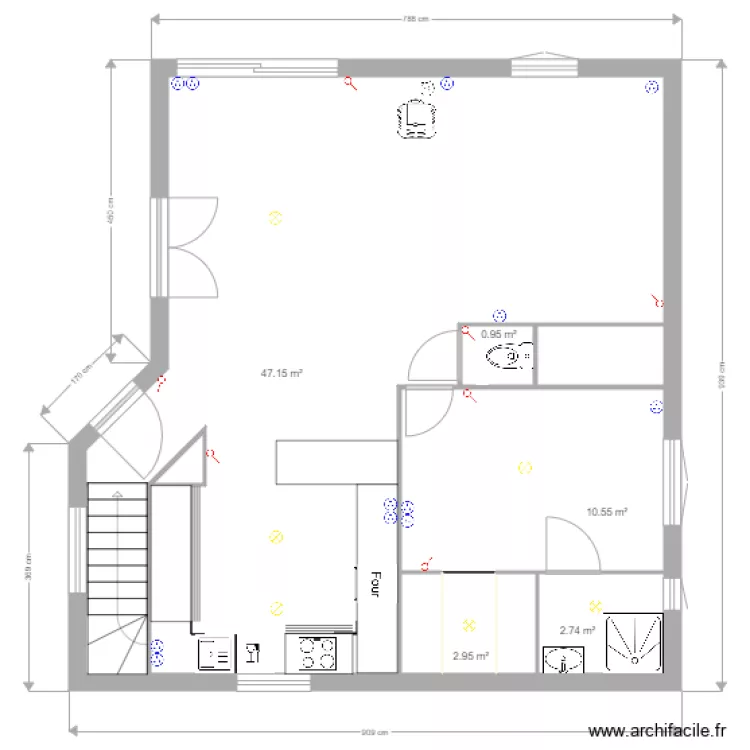 Maison Cercier Et0. Plan de 