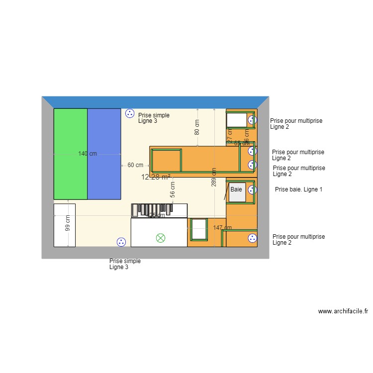 bureau. Plan de 0 pièce et 0 m2