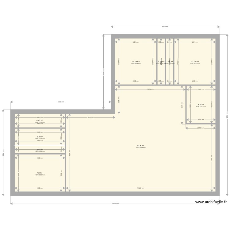 essai plan L. Plan de 0 pièce et 0 m2