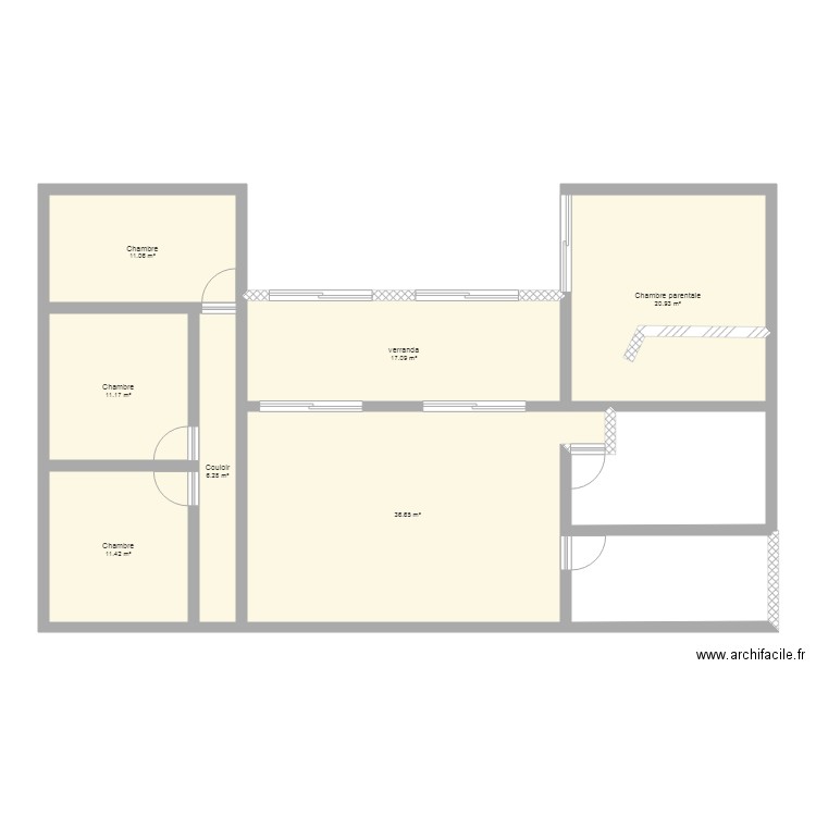 maison u . Plan de 0 pièce et 0 m2