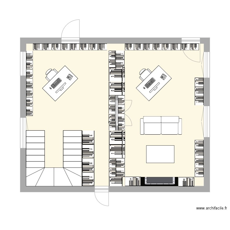 Bibliothèque. Plan de 0 pièce et 0 m2