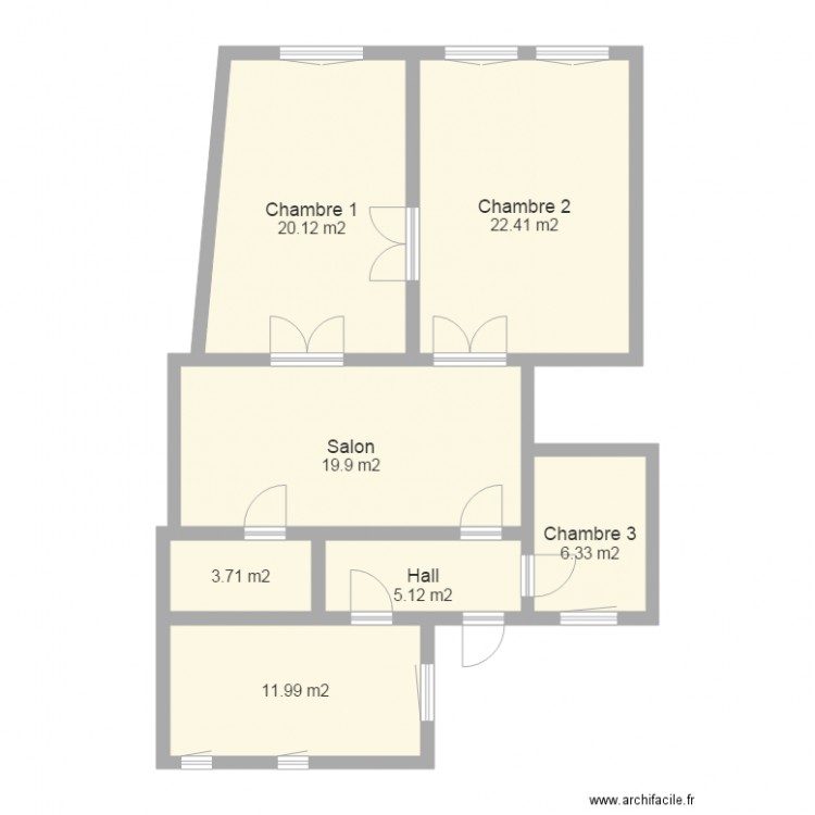 début Jozsef utca Amenagement. Plan de 0 pièce et 0 m2