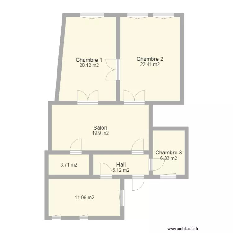 d&eacute;but Jozsef utca Amenagement. Plan de 
