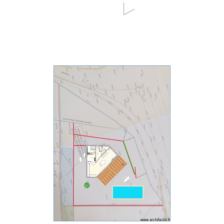 RDC pentagone bis. Plan de 0 pièce et 0 m2