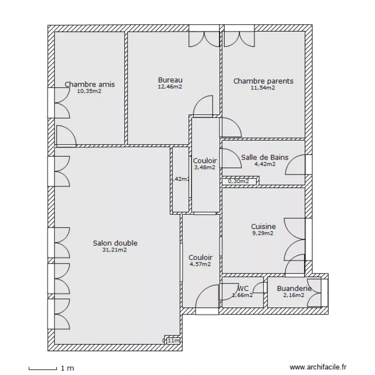 Appartement David. Plan de 