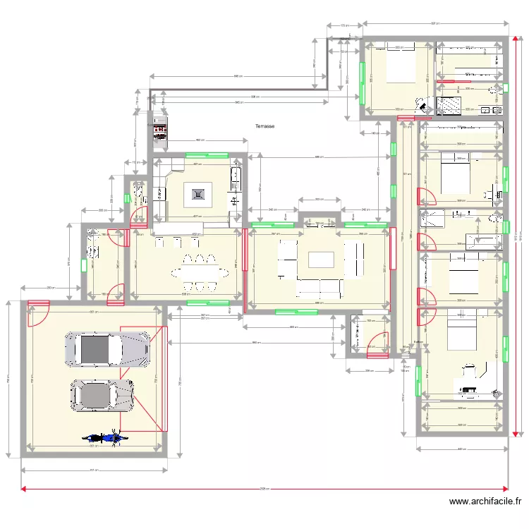 PLAN 162 m2. Plan de 