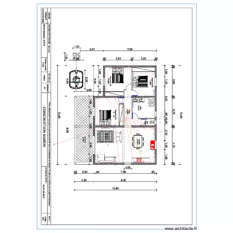 MAISON MARE A CITRON. Plan de 