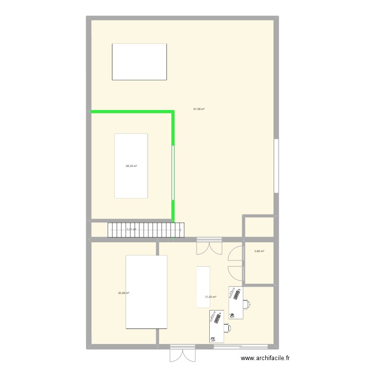 latecoere V3. Plan de 6 pièces et 175 m2