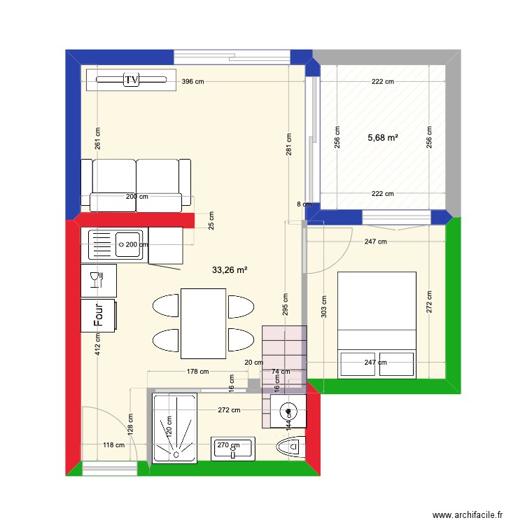 ENTRECASTEAUX  T2. BIS. Plan de 0 pièce et 0 m2