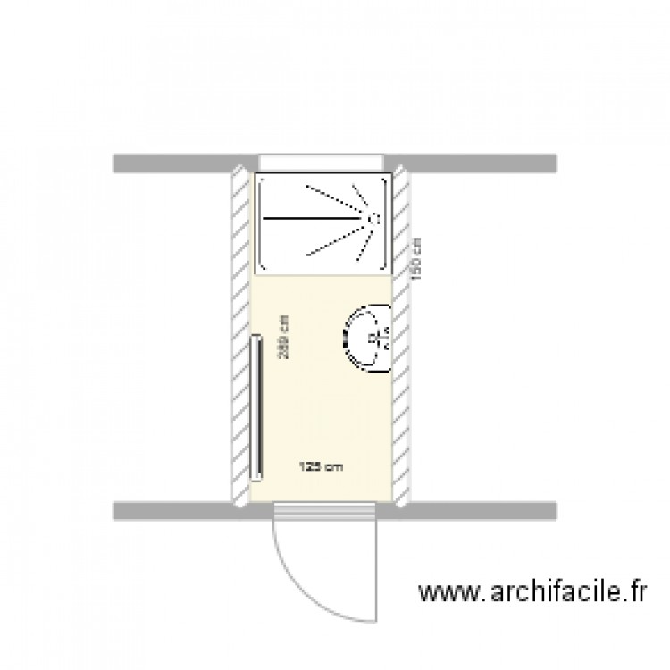 Source douche. Plan de 0 pièce et 0 m2