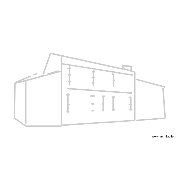 Fa&ccedil;ade ouest St Georges. Plan de 