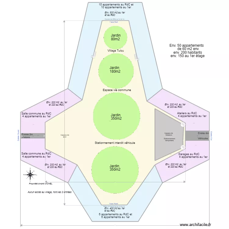 Immeuble Village 101. Plan de 