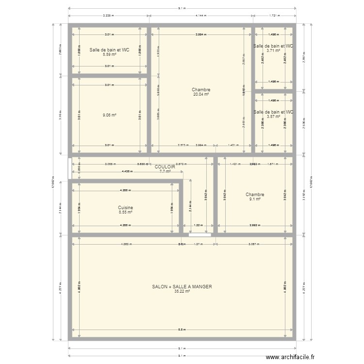 1ER. Plan de 0 pièce et 0 m2