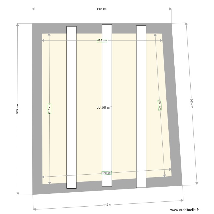 projet n1 vue du dessus toiture actuelle. Plan de 0 pièce et 0 m2