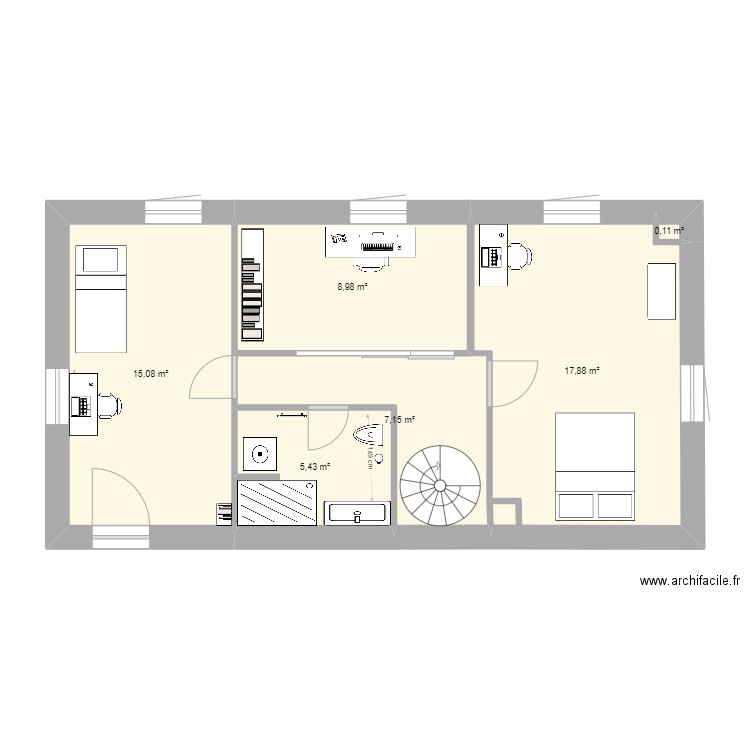 2 nd ETAGE DOMAINE DE L'IDYLLE Sylvain et Marie. Plan de 0 pièce et 0 m2