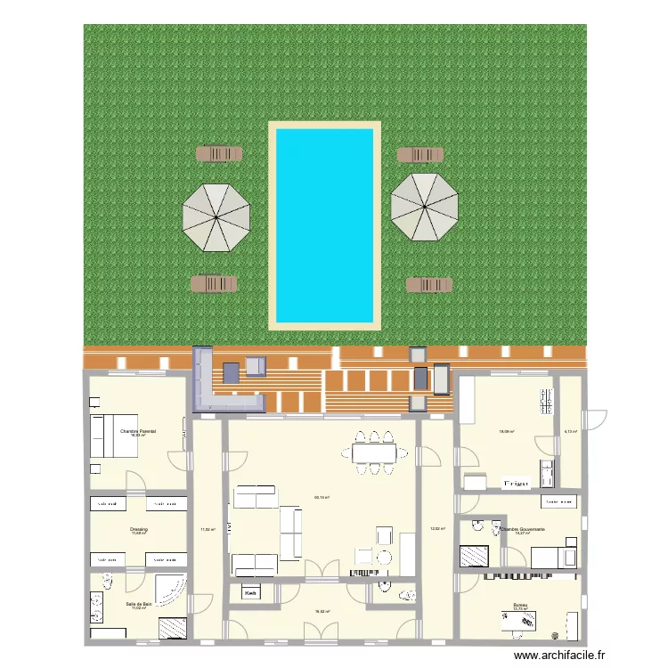 Maison Kin 3. Plan de 