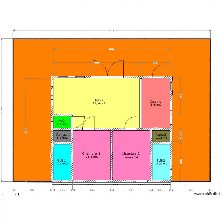 GUYOMARD 72 m2 RIGHT COOK. Plan de 0 pièce et 0 m2