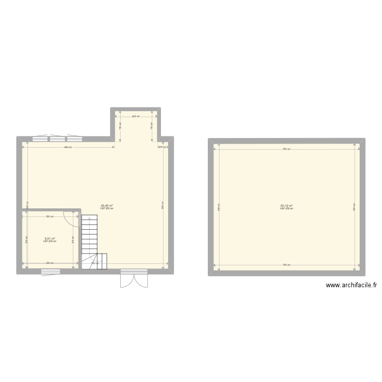 casa 2. Plan de 3 pièces et 113 m2