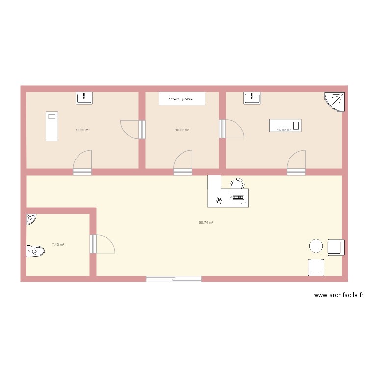 Institut de beauté. Plan de 0 pièce et 0 m2