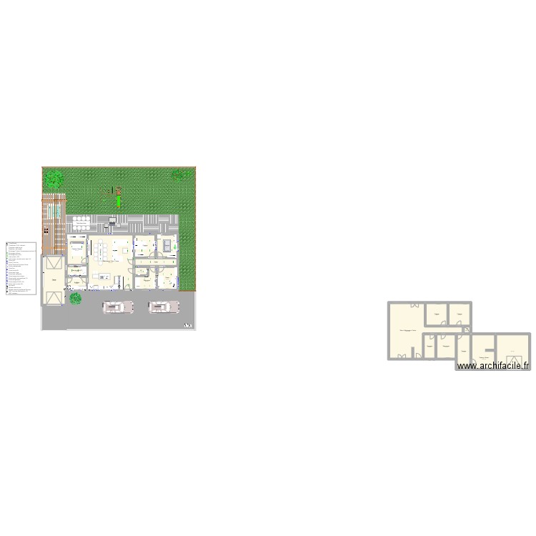 Maison 2023. Plan de 20 pièces et 326 m2
