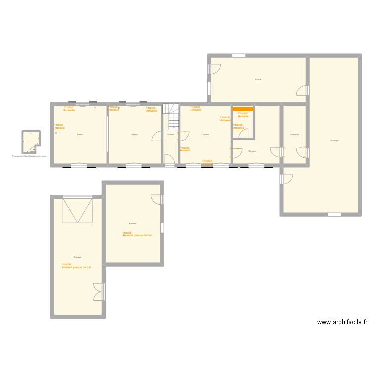 Croquis LOUTRE Garage et remise. Plan de 0 pièce et 0 m2