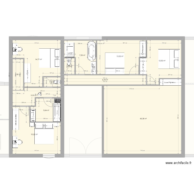 vougydef13. Plan de 33 pièces et 638 m2