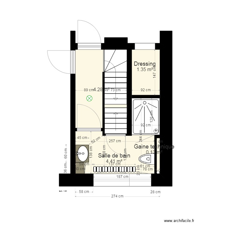 36 1er salle de bain 4 6 19 . Plan de 0 pièce et 0 m2