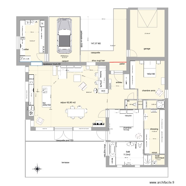 maison verdier. Plan de 0 pièce et 0 m2