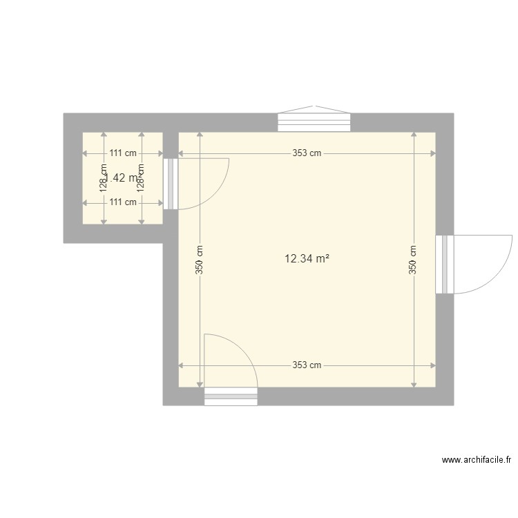 PH 1 24 Chambre St Etienne. Plan de 0 pièce et 0 m2
