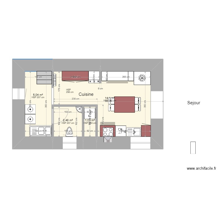 Cuisine VARENNES BIS. Plan de 0 pièce et 0 m2