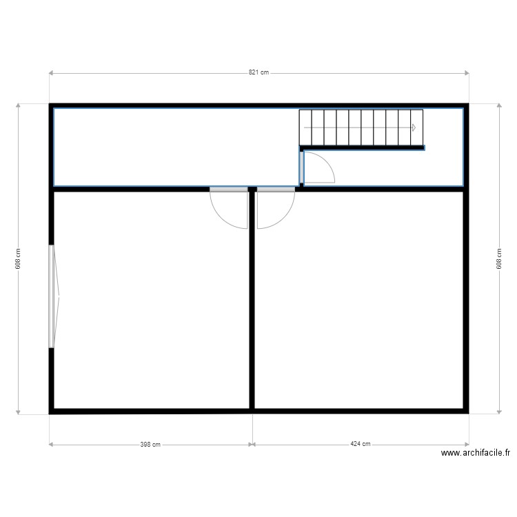 Chantier Schaerbeek  Cave. Plan de 3 pièces et 46 m2